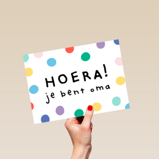 geboorte kleinkind hoera je bent oma