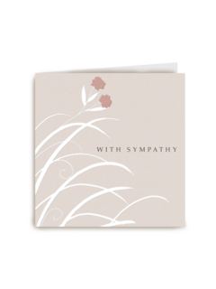 Vierkante kaart with sympathy