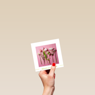 Bedankt met bloemen in kader