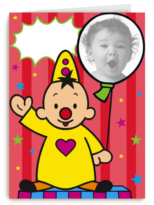 fotokaart bumba met ballon