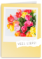 lente kaart boeket bloemen veel liefs