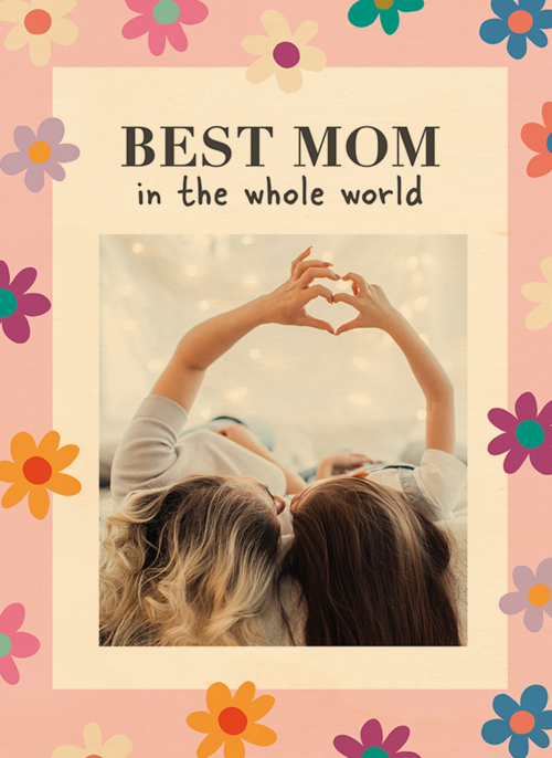 Houten Kaart Moederdag | Hallmark | Houten Kaart Hallmark | Moederdag | Moederdag Kaart Foto Best Mom In The World