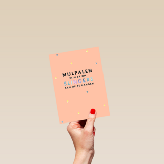 Gefeliciteerdkaart Mijlpalen zijn er om slingers aan op te hangen
