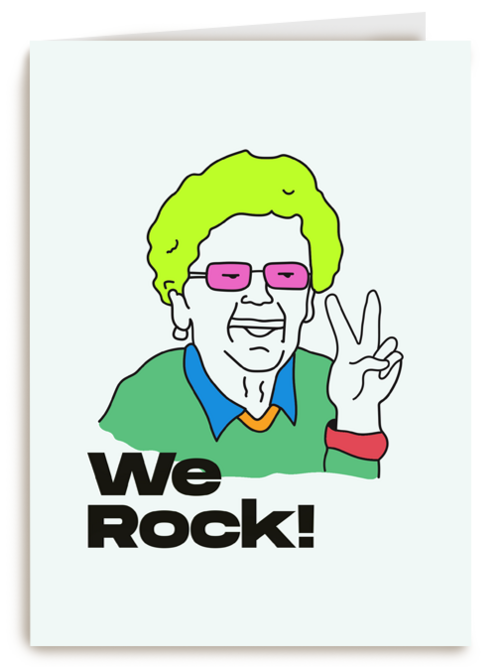 Vriendschap kaart we rock
