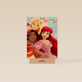 Felicitatiekaart Disney prinsessen hoera