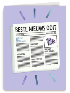 Geslaagd beste nieuws ooit