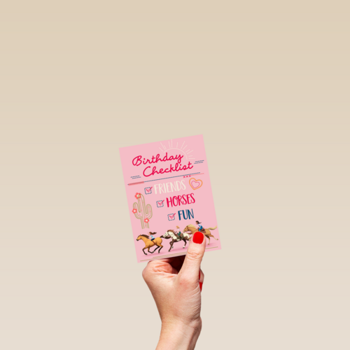 verjaardag kaart spirit birthday checklist