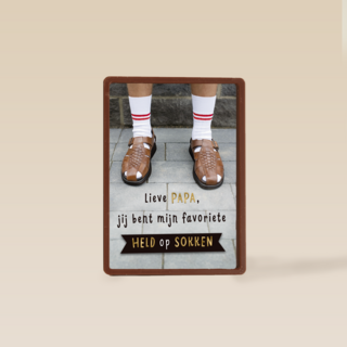 Papa jij bent mijn held op sokken