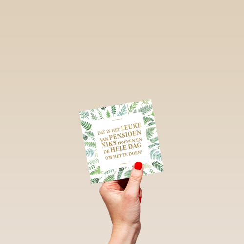botanical kaart dat is het leuke van pensioen