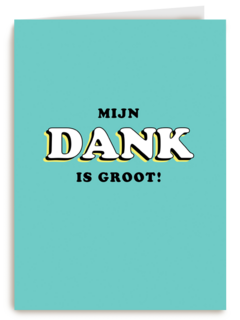Bedankt kaart Mijn dank is groot