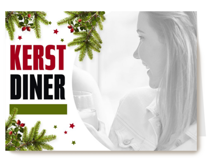 kerstdiner fotokaart liggend