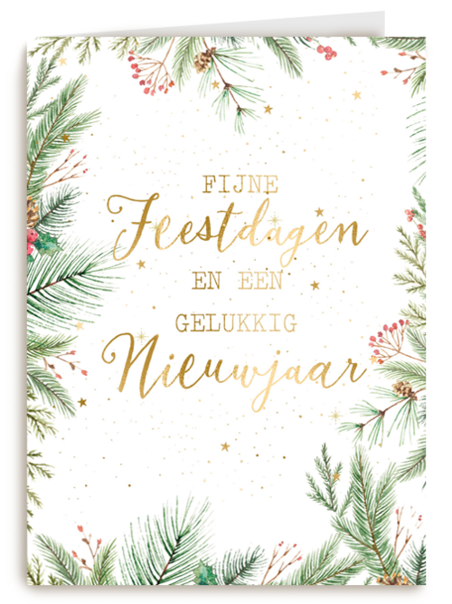 Kerstkaart klassiek Kersttakken