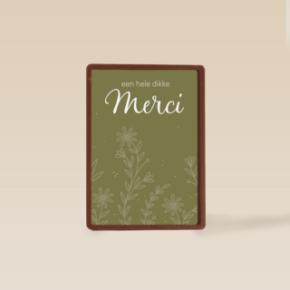 een hele dikke merci met botanical achtergrond