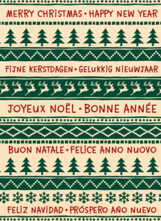 groene bomen en herten in patroon