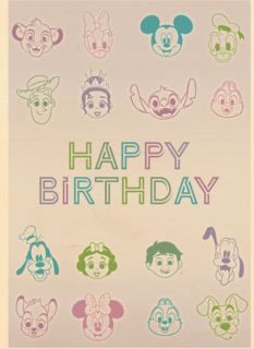 Disney Pixar verjaardagskaart happy birthday