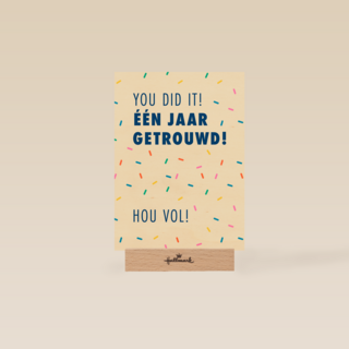 You did it 1 jaar getrouwd