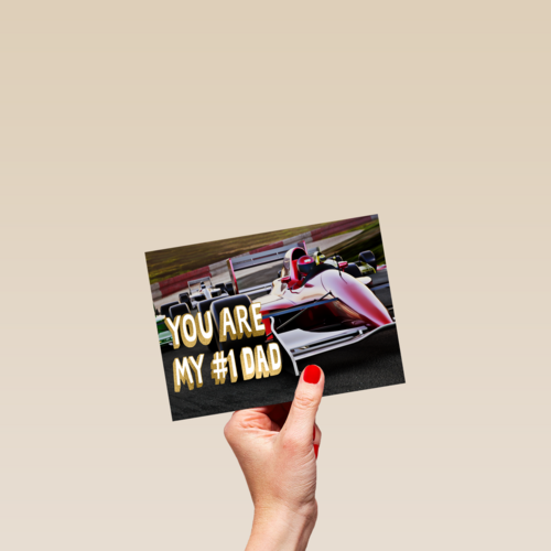 vaderdag kaart raceauto