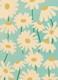 Blanco kaart met witte bloemen