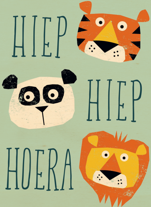 Houten Kaart Verjaardagskaarten | Hiep Hiep Hoera
