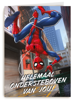 Valentijnskaart Spiderman ondersteboven van jou