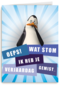 Penguins verjaardag te laat kaart