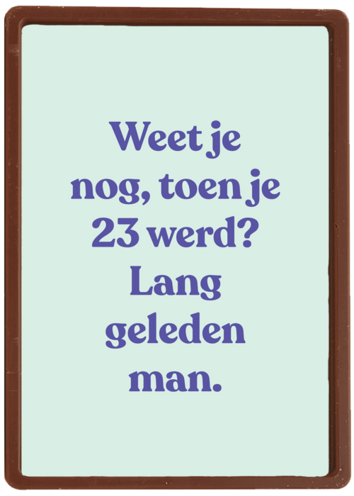 verjaardagskaart vrouw man grappig weet je nog toen je 23 werd