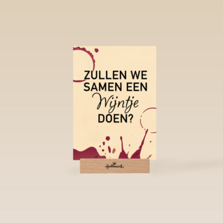 hart onder de riem kaart zullen we samen een wijntje doen