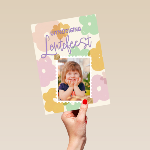 Uitnodiging Lentefeest fotokaart