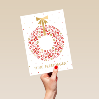 Kerstkaart zakelijk Kerstkrans