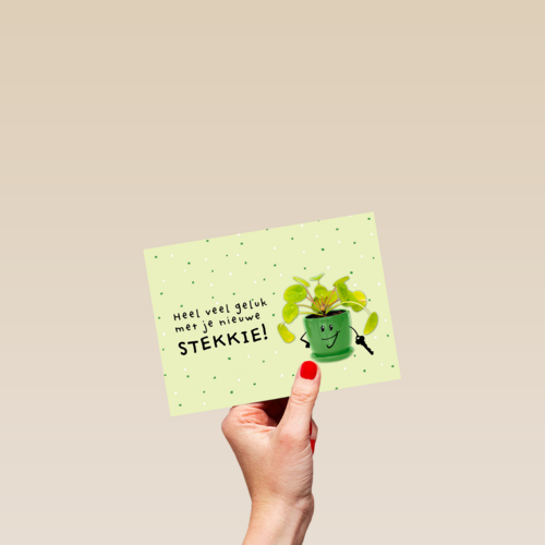 nieuwe woning kaart grappig heel veel geluk met je nieuwe stekkie