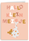Hallo klein meisje Beertje in knapzak