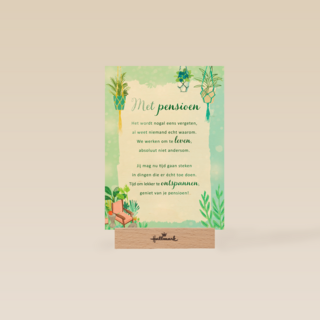 Pensioenkaart Geniet van je pensioen More than words