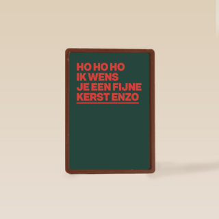 kerstkaart hohoho ik wens je fijne kerst enzo