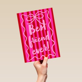 Valentine Best Friend Ever Pink