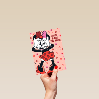 Minnie Mouse Happy Birthday roze