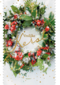 Kerstkaart kerstkrans vrolijke kerst