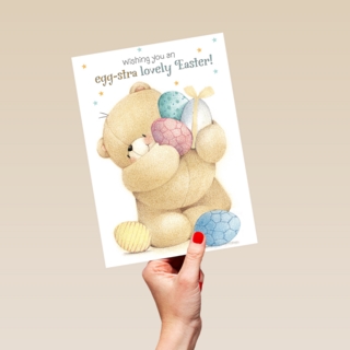 wishing you an egg stra lovely easter forever friends kaart