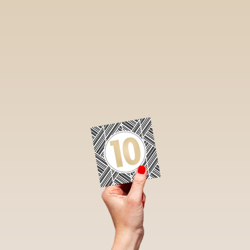 gouden 10 met patroon