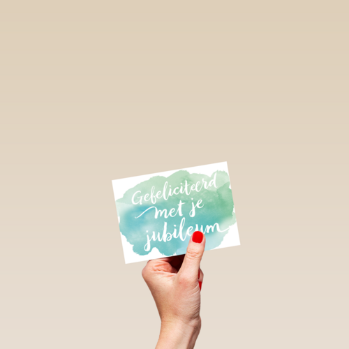 watercolor gefeliciteerd met je jubileum