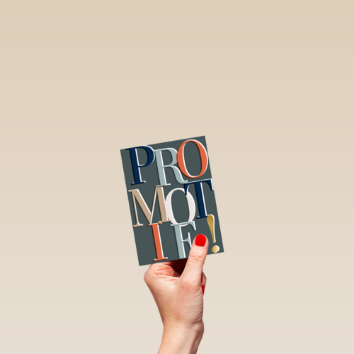 promotie kaart grote letters