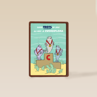 Zwemdiploma C kaart trots op jou