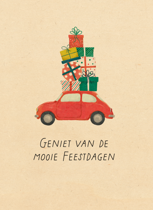 Houten kaart Kerst | Hallmark | Houten kaart Kerst | Hallmark | Pretty Cute Driving Home