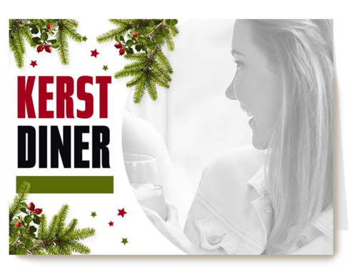 kerstdiner fotokaart liggend