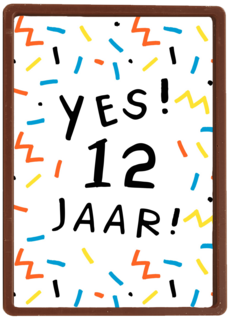Verjaardagskaart meisje jongen 12 yes