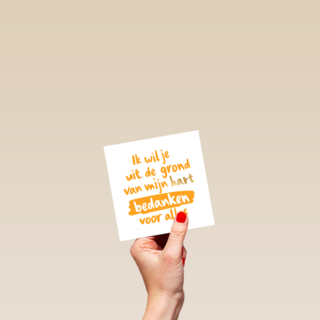 bedankt kaart ik wil jullie bedanken voor alles