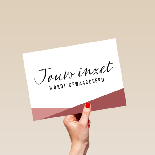 Bedankt kaart thuiswerken jouw inzet wordt gewaardeerd