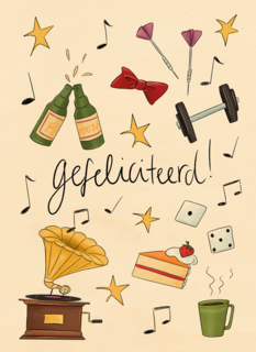 felicitatiekaart man matia studio