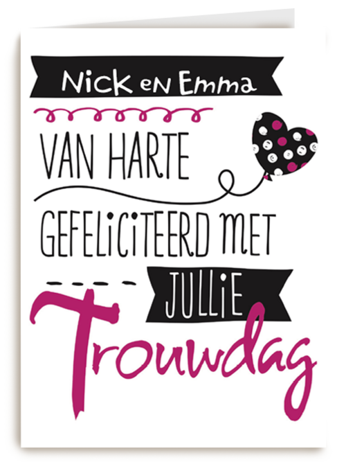 huwelijksjubileum van harte gefeliciteerd