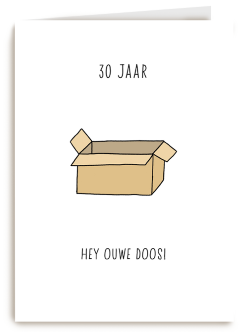 Verjaardagskaart 30 hey ouwe doos