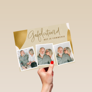 Gefeliciteerd met je communie 3 fotokaart